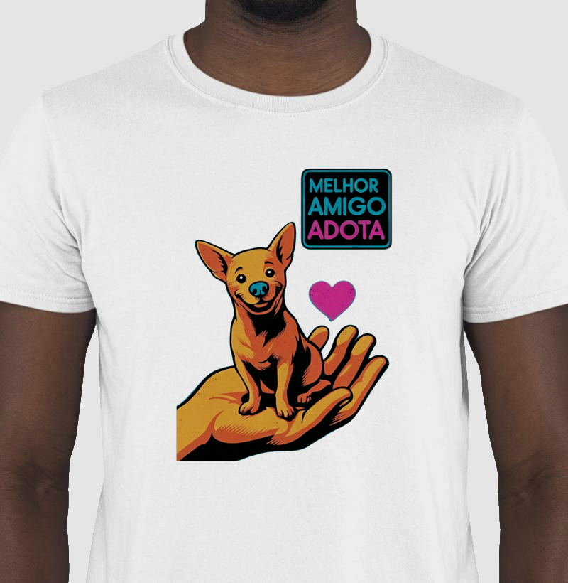 Camiseta  OMD - Melhor Amigo Adota - Chihuahua