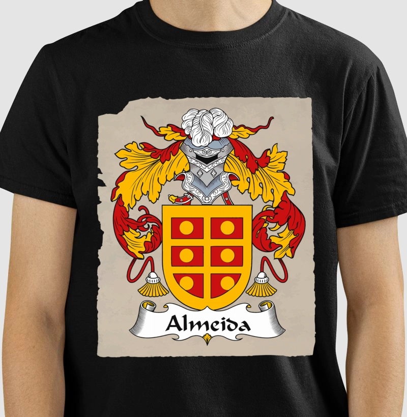 Camiseta Brasão Família Almeida Símbolo Sobrenomes
