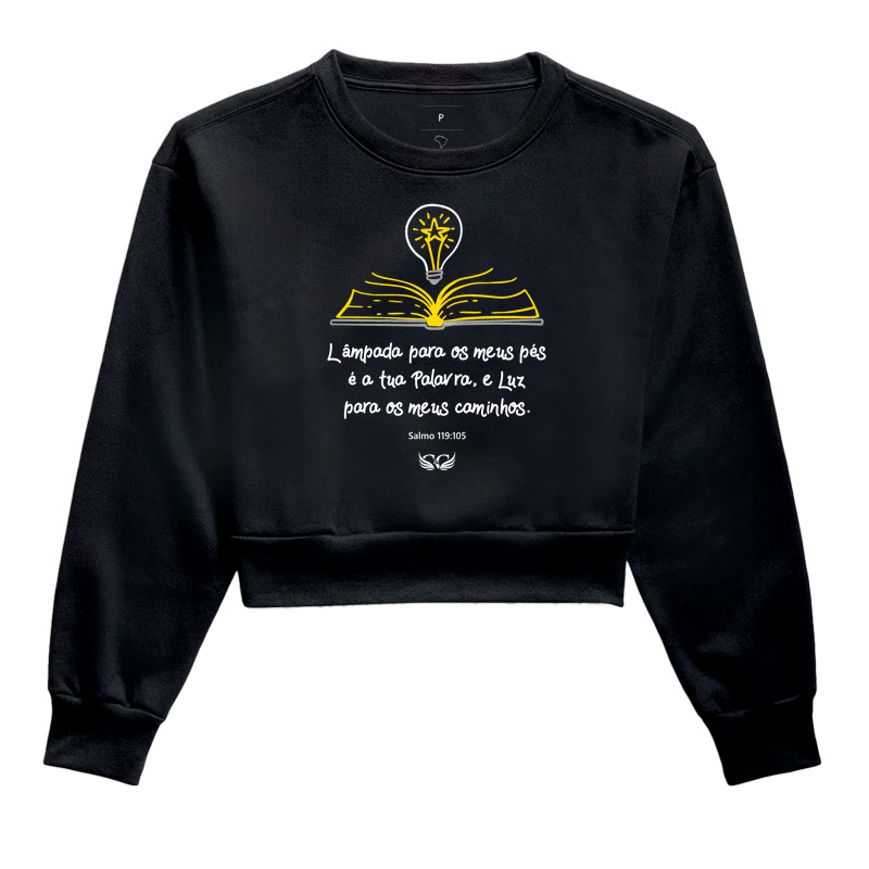 Camiseta Cristã Lâmpada para os meus pés é a tua Palavra Sl 119.105