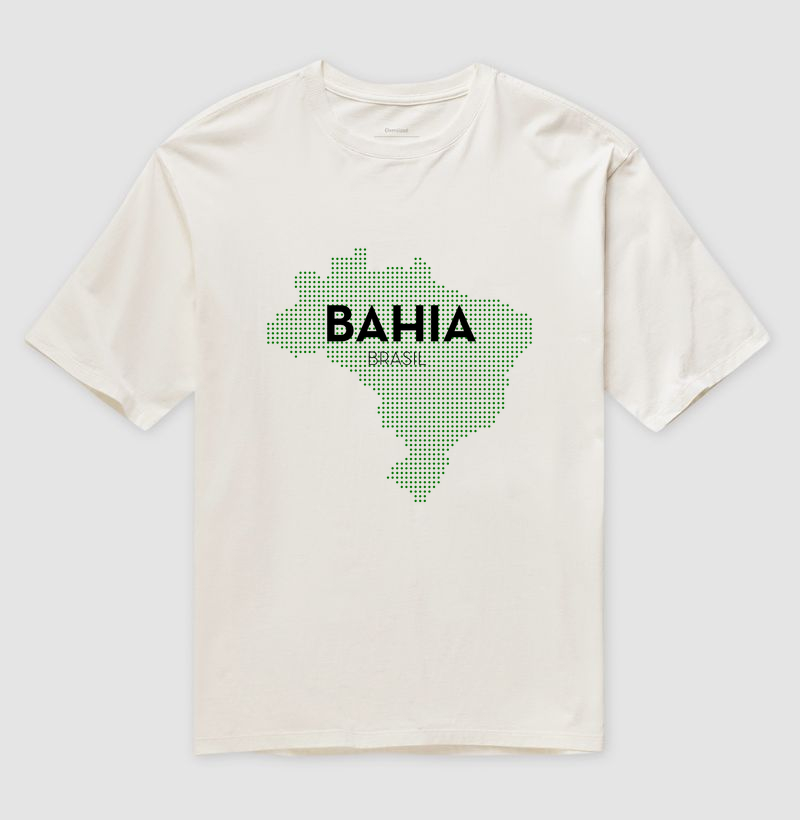 Camiseta OverSized Bahia Estado Mapa Brasil