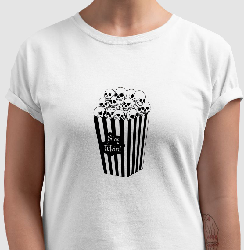 Camiseta Popcorn Skull