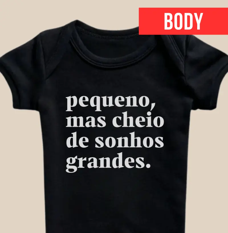 Pequeno mas cheio de sonhos grandes