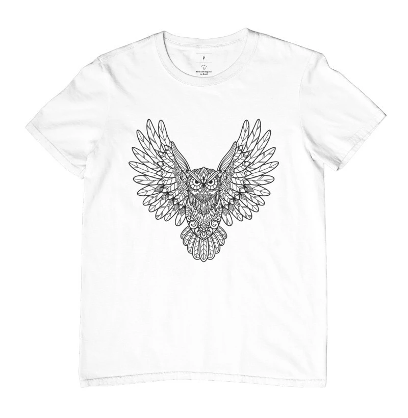 Camiseta com estampa de coruja