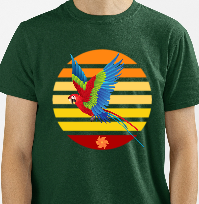 Camiseta arara-vermelha