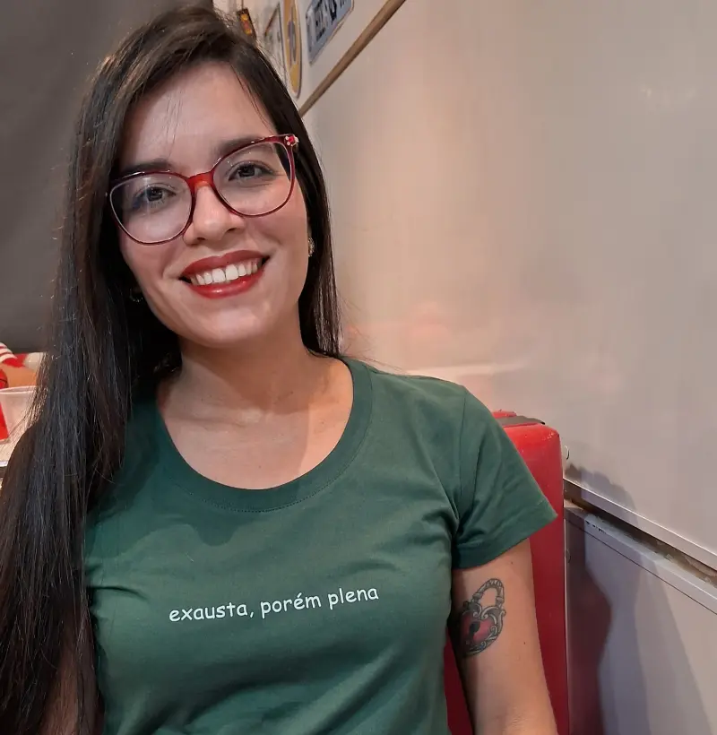 exausta, porém plena