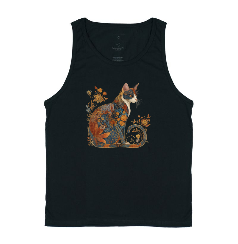 Gato Colorido Florido