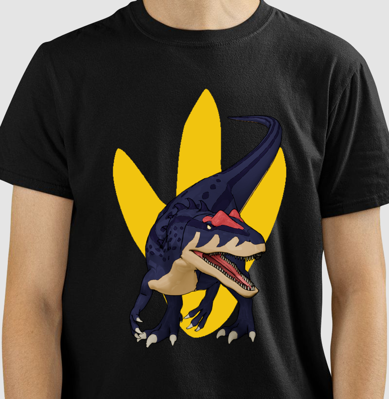 Camisa Algodão Estampada Dinossauro Alossauro Premium