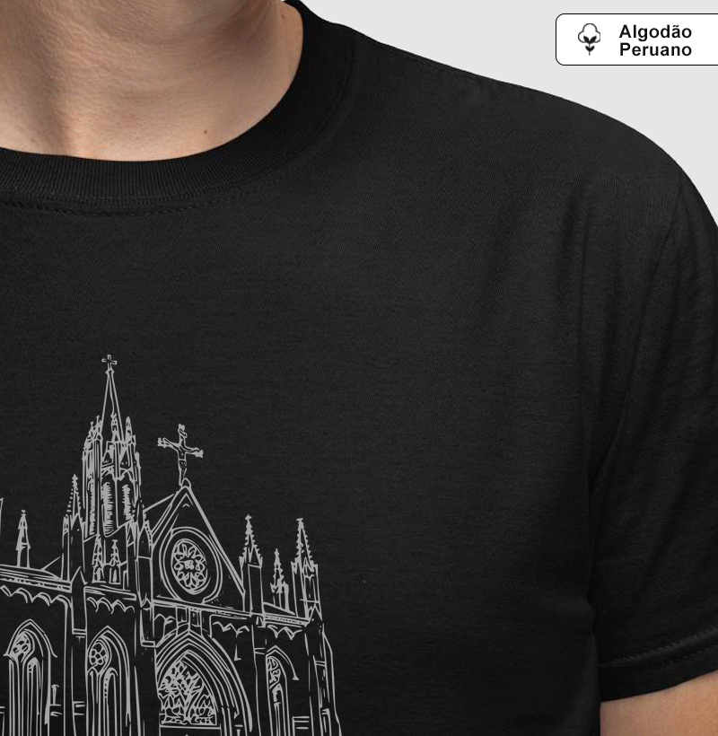 Estampa Igreja Católica Latim2 Preta Masc.