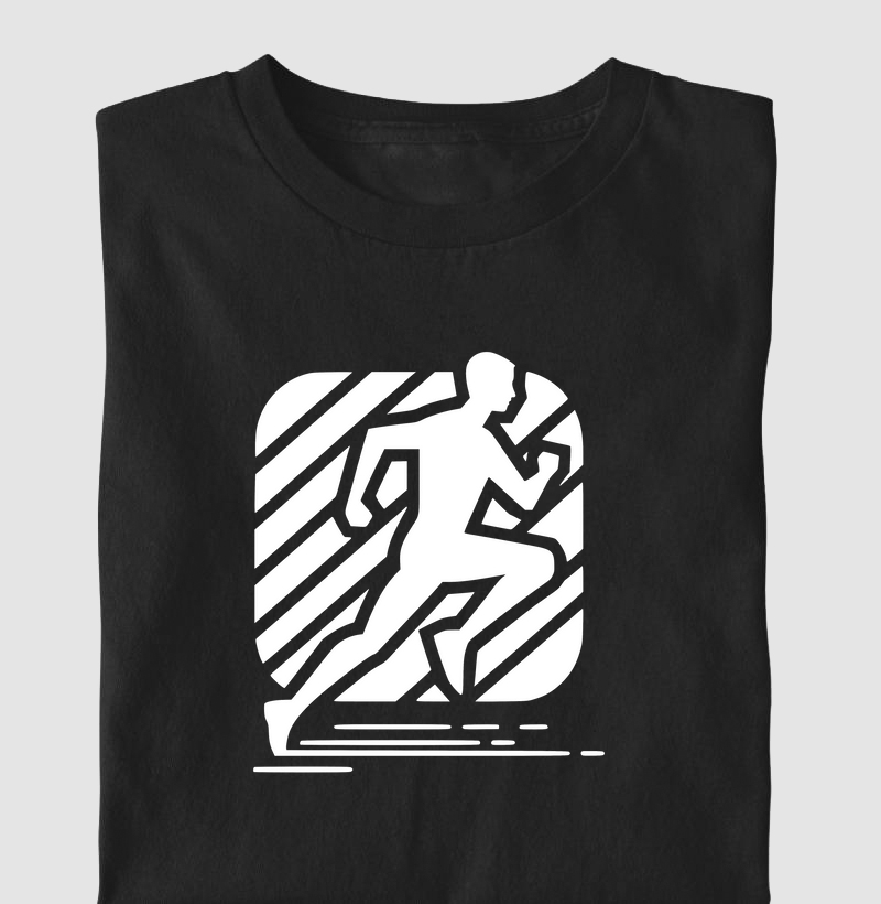 Camiseta com Silhueta de Corredor | Estilo e Movimento | Moda Esportiva de Luxo VB