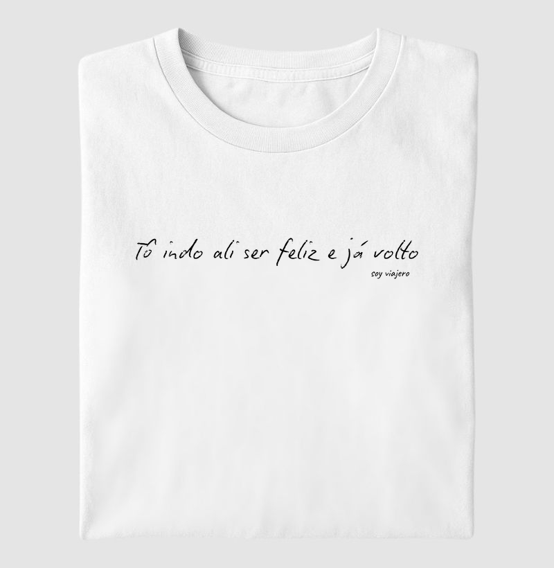 Camiseta Viajante Mochileiro Feliz