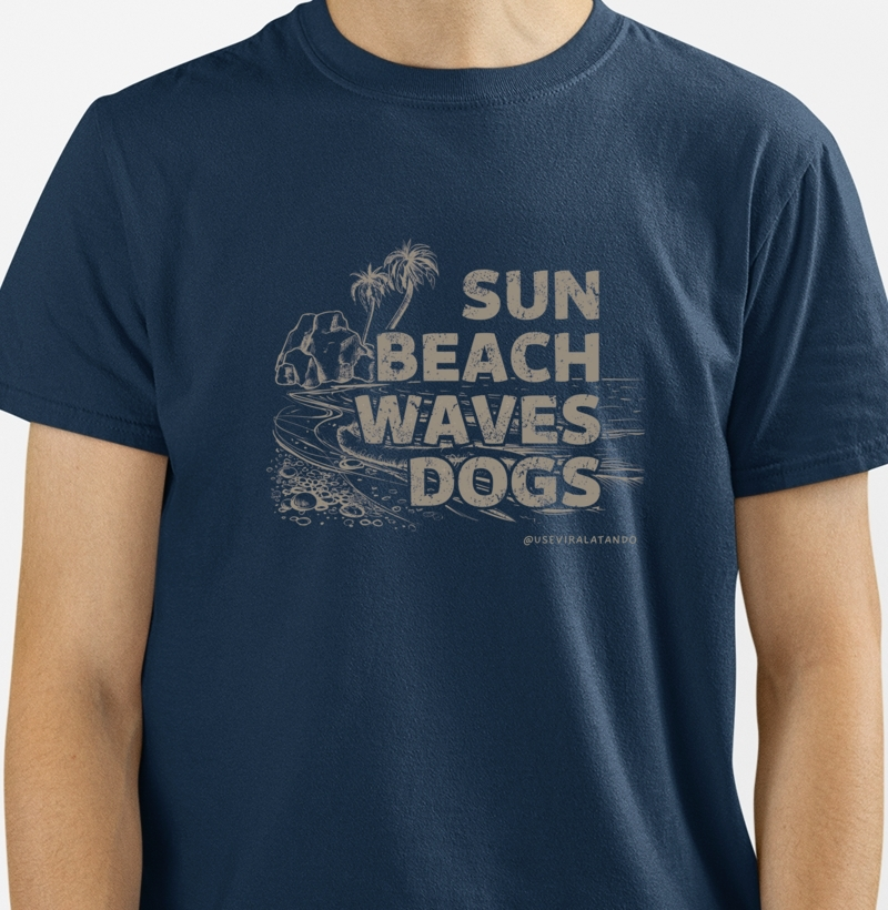 Sun, Beach, Waves, Dogs