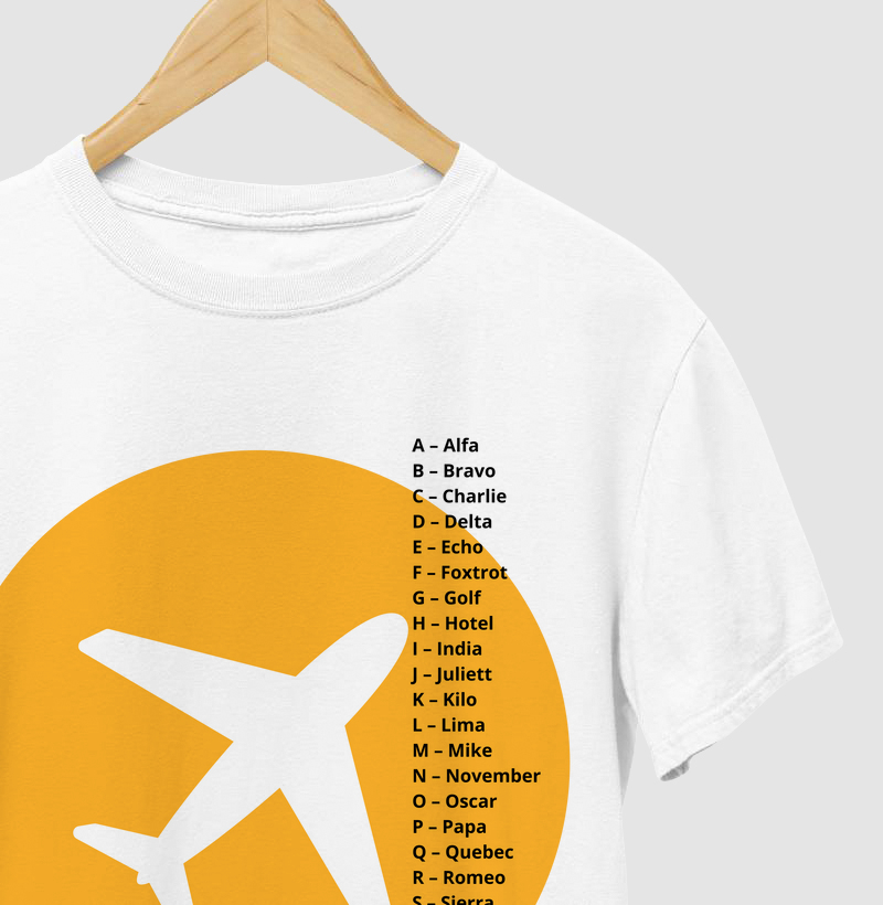 Camiseta Alfabeto Fonético