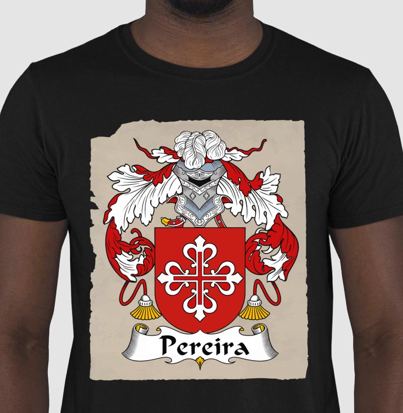 Camiseta Brasão Família Pereira Símbolo Heráldico