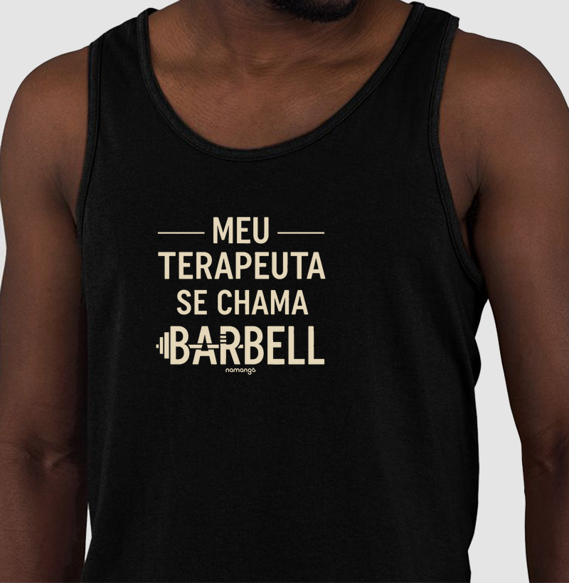 Regata CrossFit Meu Terapeuta Se Chama Barbell – Na Manga