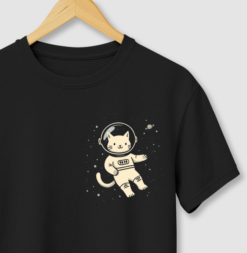 Camisa Streetwear Gato Astronauta