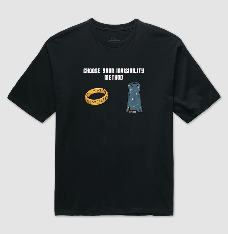 Camiseta Oversized Método de Invisibilidade
