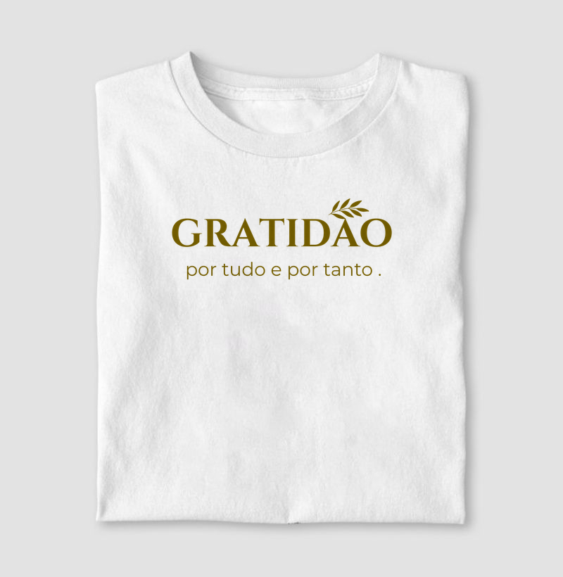 Camiseta Gratidão - Dourada