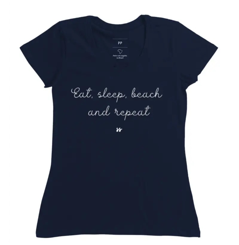 Camiseta “Eat, sleep, beach and repeat”