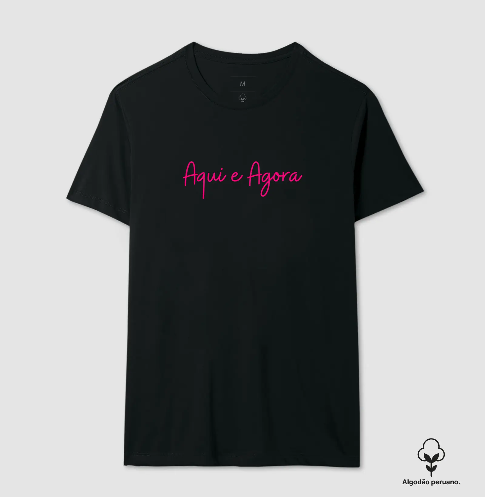 Aqui e Agora - escrito rosa