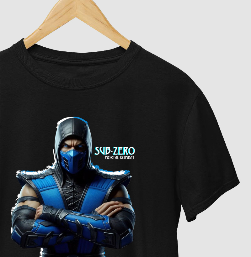 Camiseta Sub-Zero do Mortal Komat 
