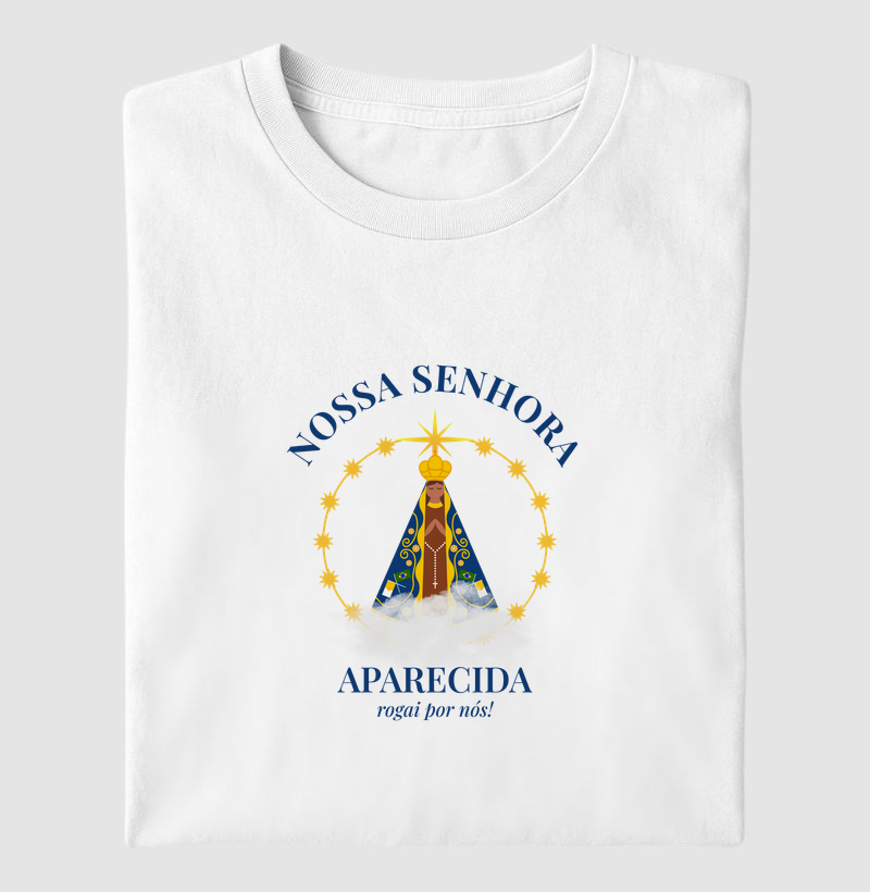 Camiseta Nossa Senhora Aparecida – Rogai por Nós | Milagree