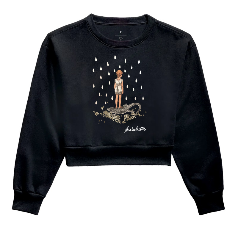 MENINA COM CROCODILO.