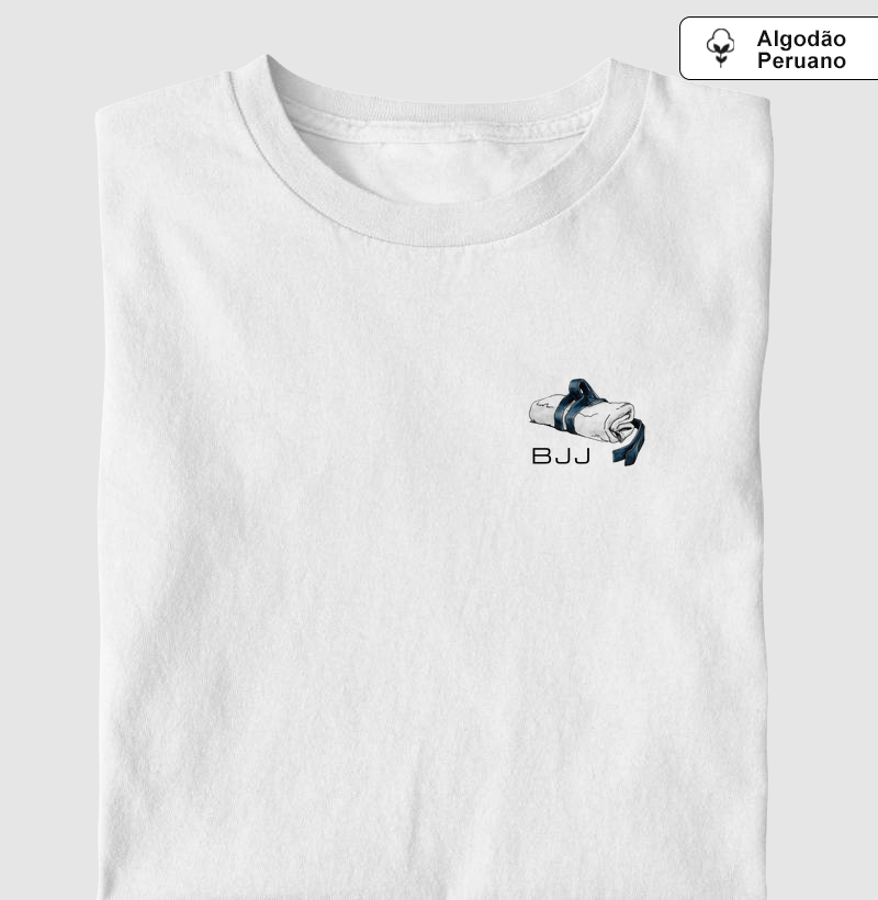 Camiseta BJJ kimono minimal - Faixa azul - Algodão peruano