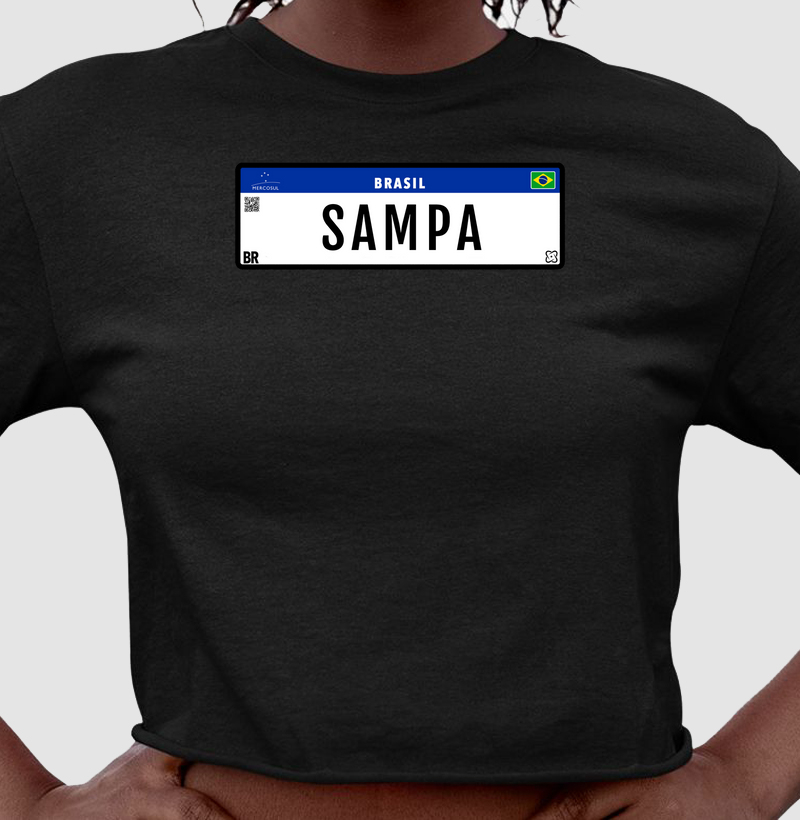 Placa Sampa Camiseta Cropped