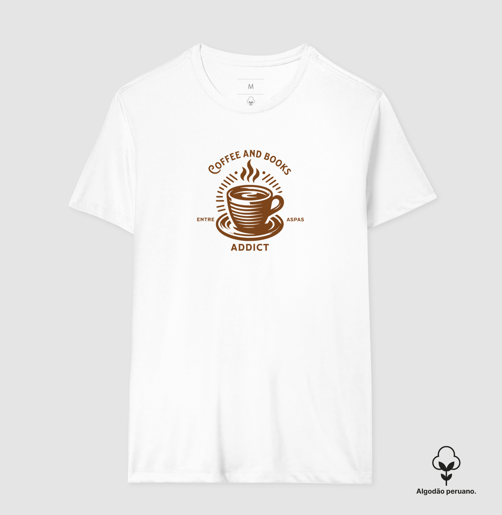 Camiseta Algodão Peruano - Coffee and Books