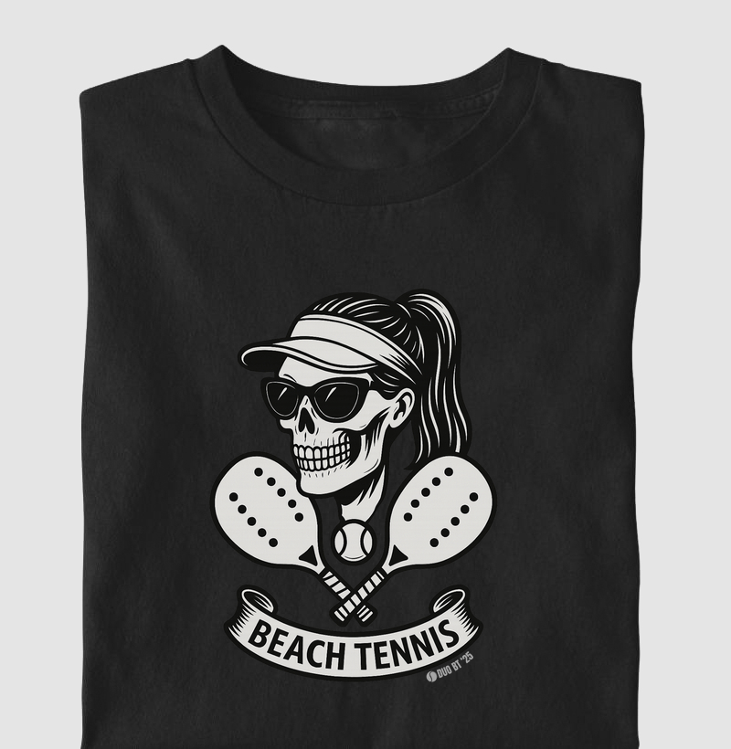 Beach Tennis Woman Skull