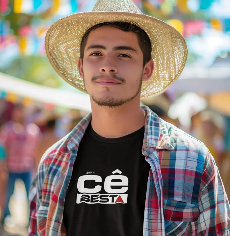 T-Shirt Masculino Preta - Cê Besta