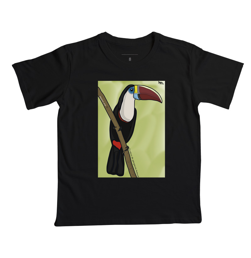 Camiseta Tucano-da-garganta-branca