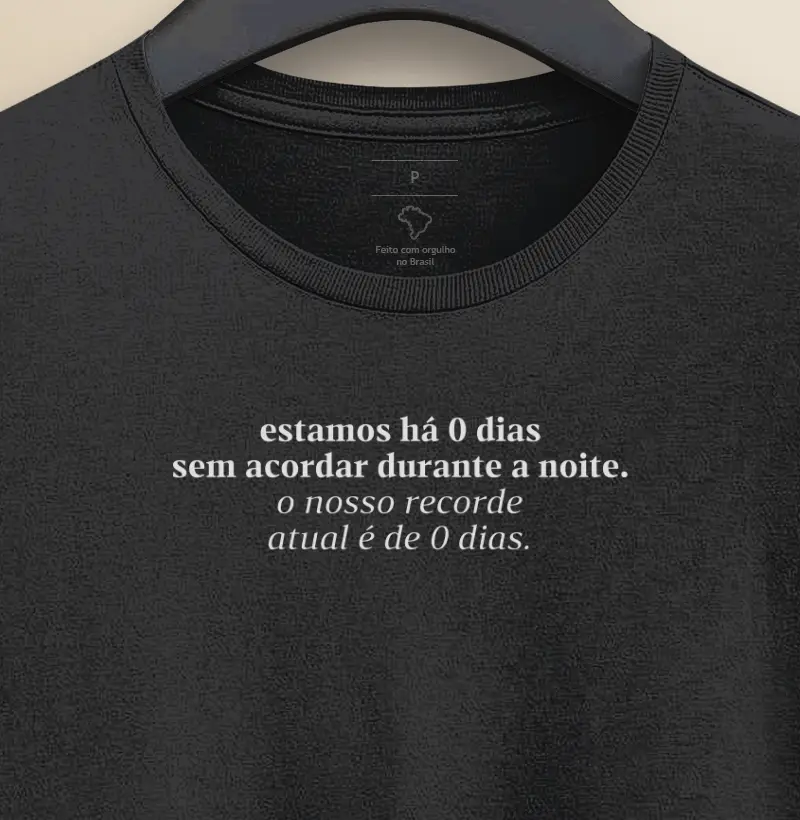 Estamos a 0 dias sem acordar durante a noite - Minimalista