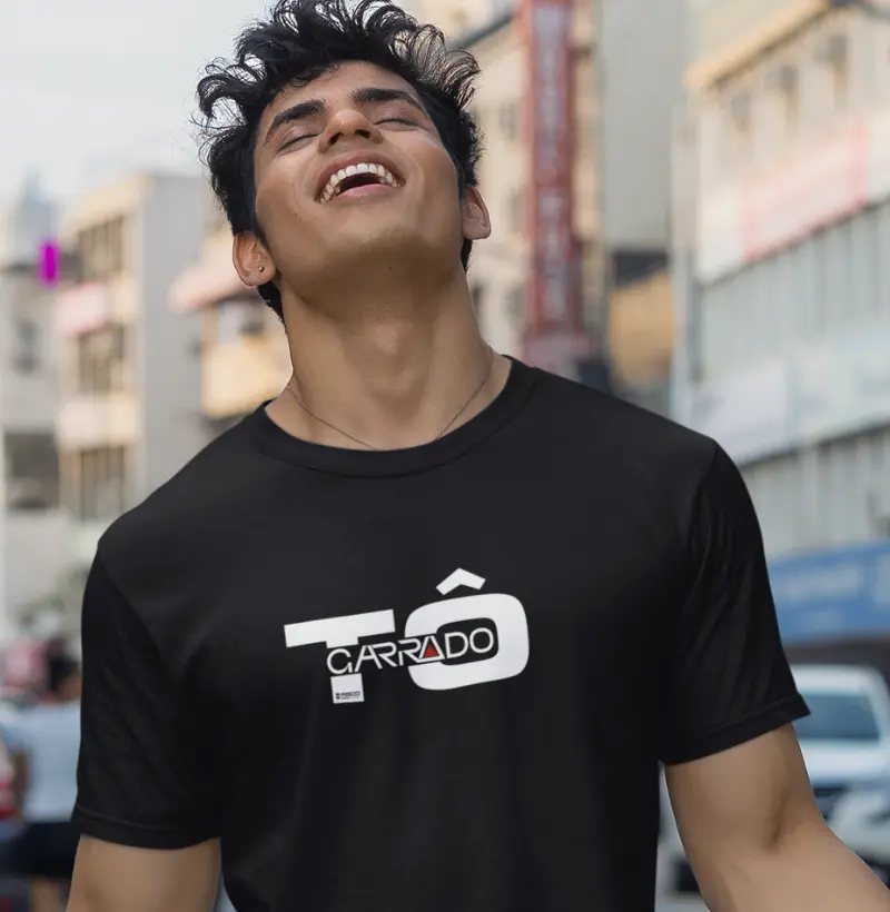 T-Shirt Masculino Preta - Tô Garrado