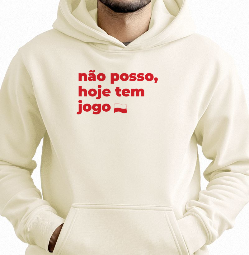 Moletom Canguru Não posso, hoje tem jogo do Inter