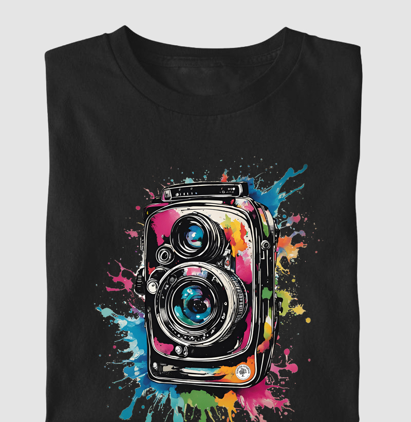 Camisetas / Imagens Criativas / Vintage com Tinta