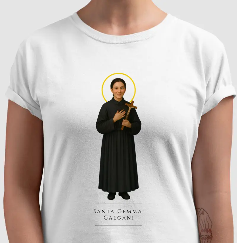 Camiseta Católica – Santa Gemma Galgani