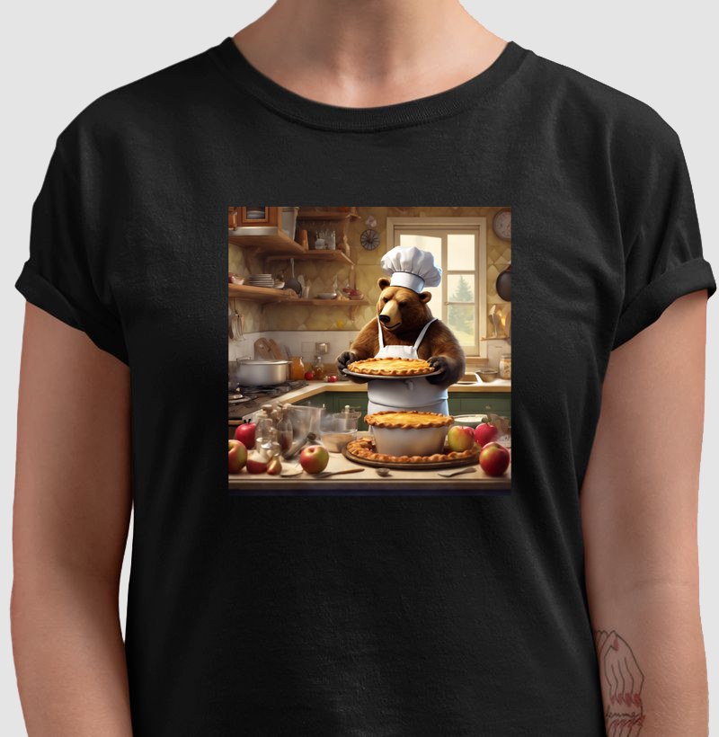 Bear Cooking Apple Pie