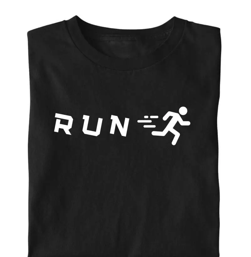 Camiseta RUN 100% algodão, qualidade premium, fonte inspiradora para sua autodisciplina e foco.