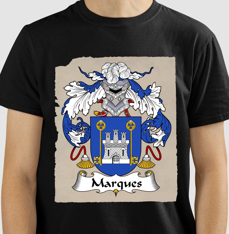 Camiseta Brasão Família Marques Símbolo Heráldico Reserva