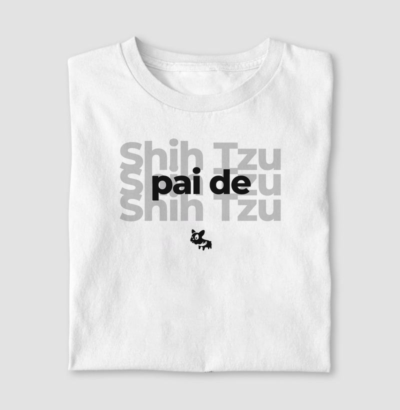 Camiseta Pai e Mãe de Shih Tzu
