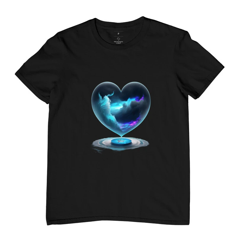 frase da camiseta: coração