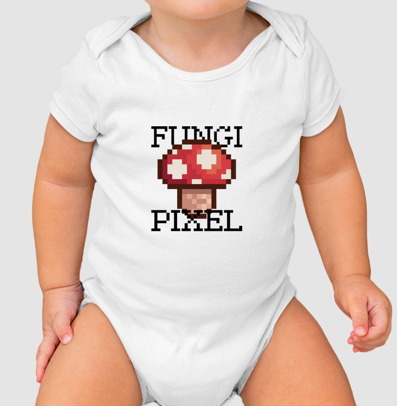 Fungi Pixel: Body Infantil - O Estilo Retrô que Conecta Natureza e Games