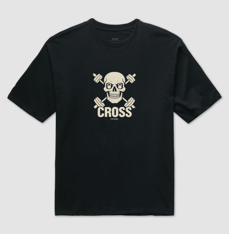 Camiseta Oversized Cross Skull – Na Manga