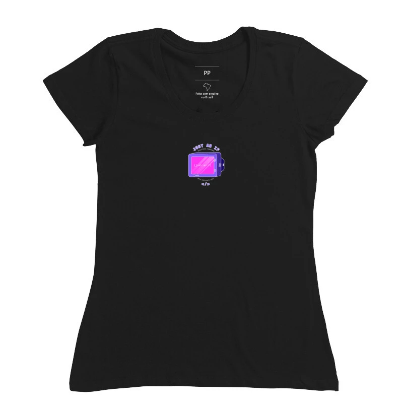 camiseta colorida - feminino - preta
