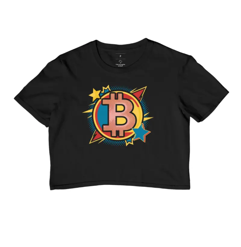 Cropped Bitcoin Pop Art