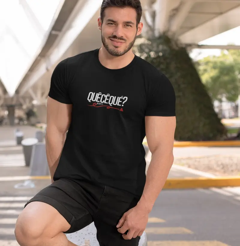 T-Shirt Masculino Preta - Que Cê Que