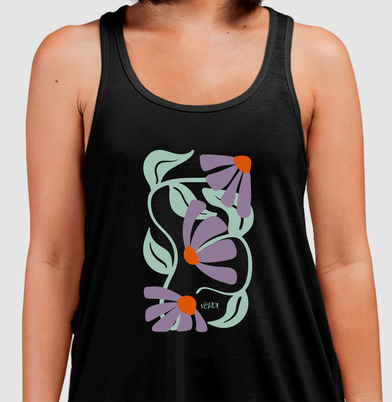 Flor lilás de laranja