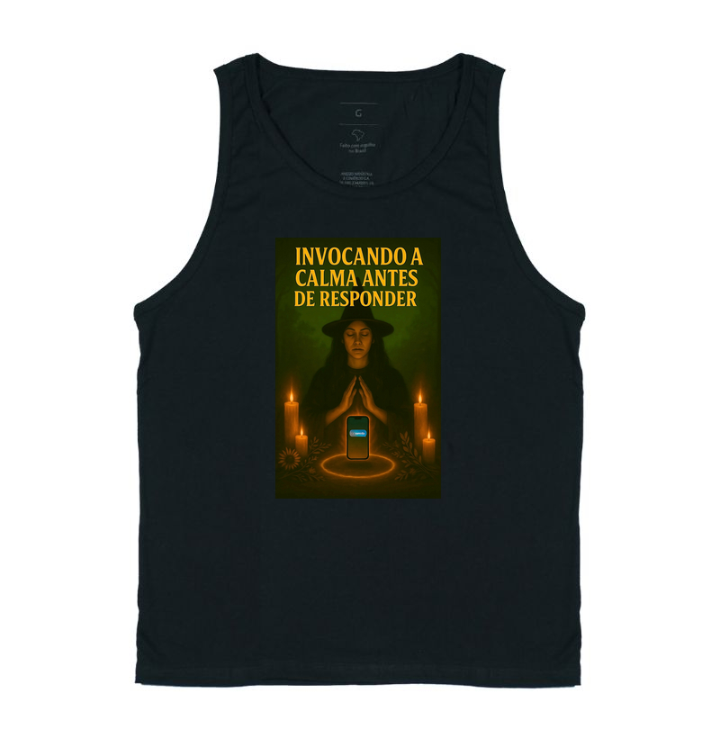 Camiseta Invocando a calma antes de responder