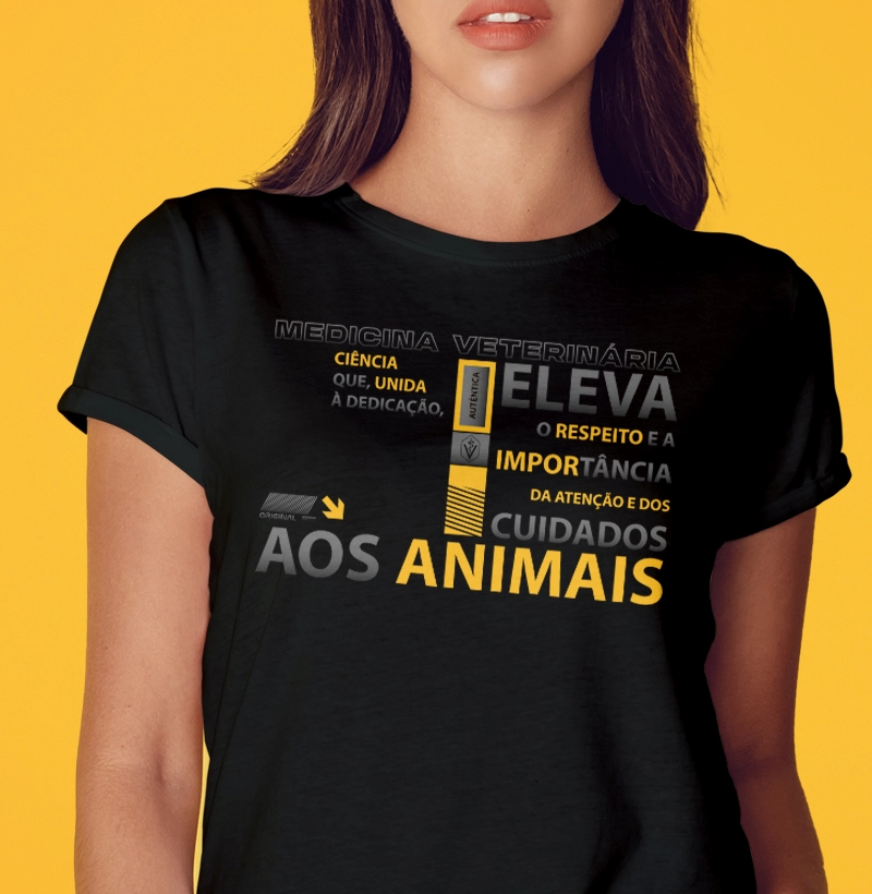 Camiseta Medicina Veterinária Ciência - feminina